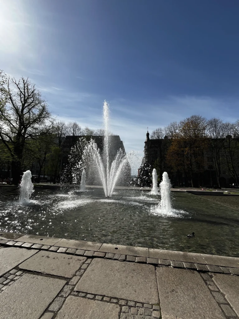 Springbrunnen am Karl Johans Gate