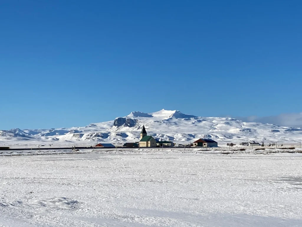 Schneelandschaft von Island