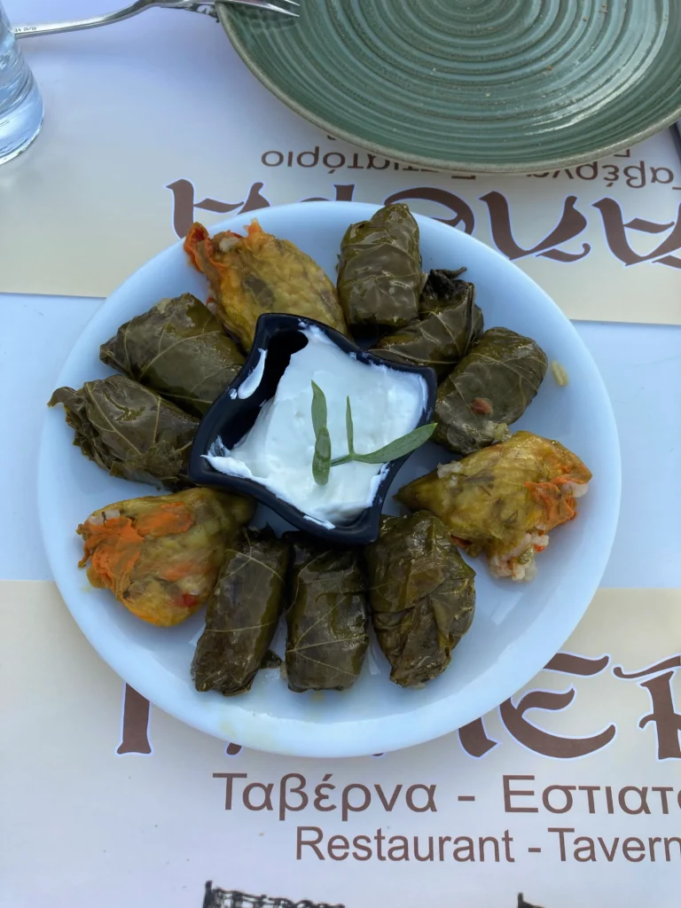 Kreta Essen: Gefüllte Weinblätter in der Taverna Galera